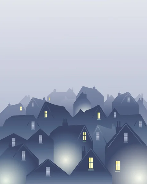 霧の屋根 — ストックベクタ