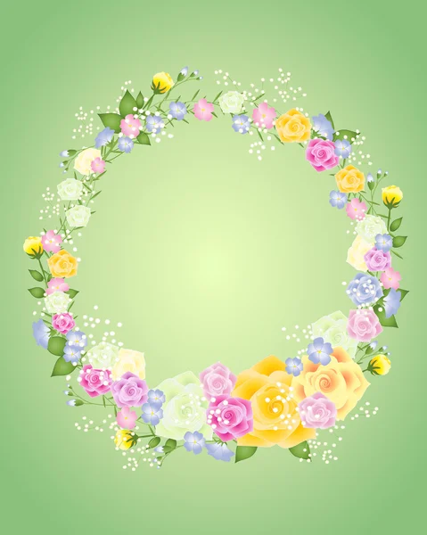 Floral wreath — Stock Vector