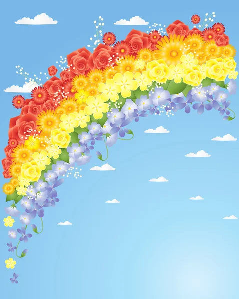 Floral rainbow — Stock Vector