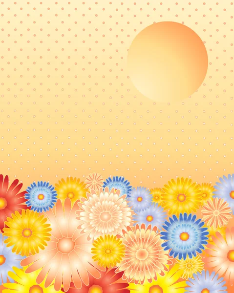 Summer floral design — Stock Vector