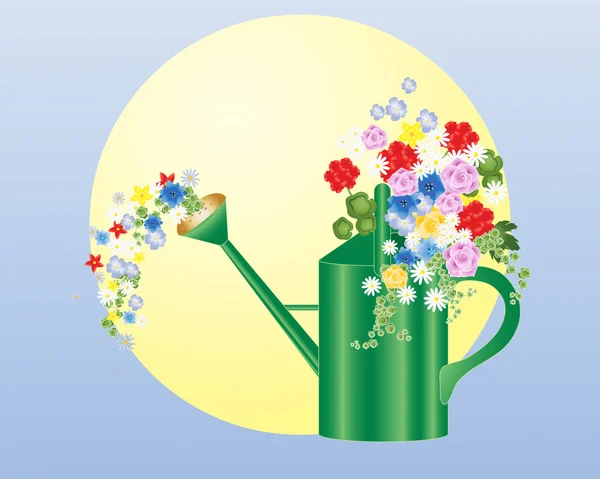 Summer watering can — Stock Vector