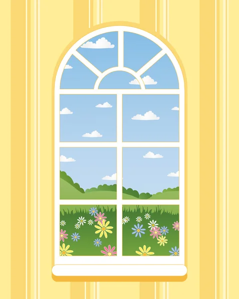 Arched window — Stock Vector