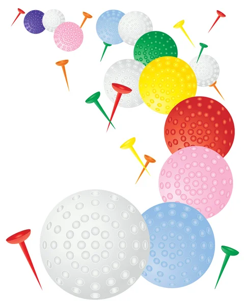 Balles de golf — Image vectorielle