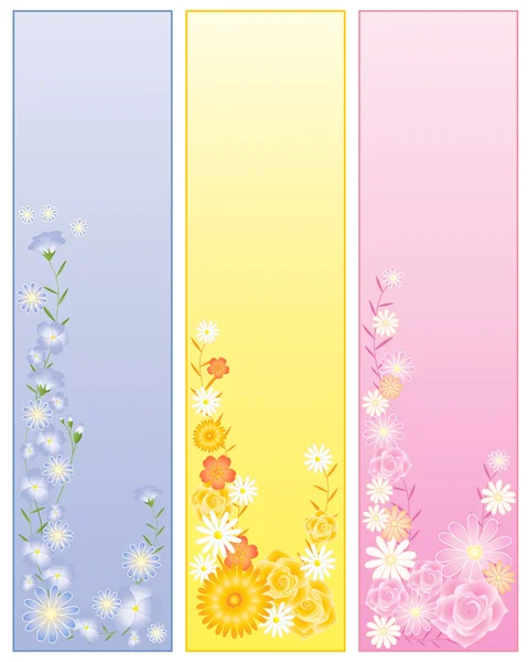 Floral panels — Stock Vector