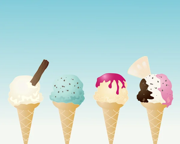 Conos de helado — Vector de stock