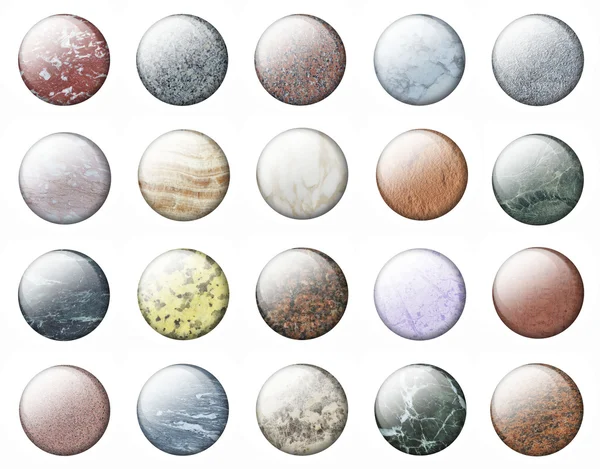 Glossy Marble buttons — Stock Photo, Image
