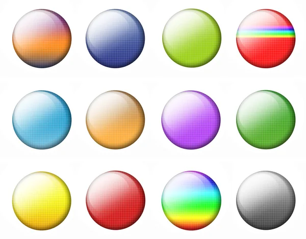 Imposta pulsanti multicolori — Foto Stock