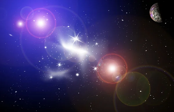 Luce stellare nello spazio — Foto Stock