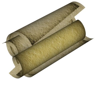 Textural old Paper roll clipart