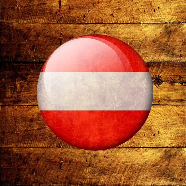 Bandera Grunge austriaca sobre fondo de madera — Foto de Stock