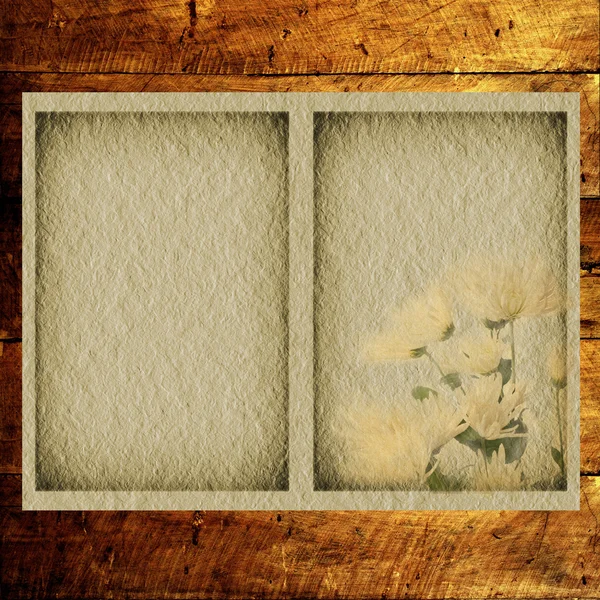 Textural viejo papel de flor — Foto de Stock
