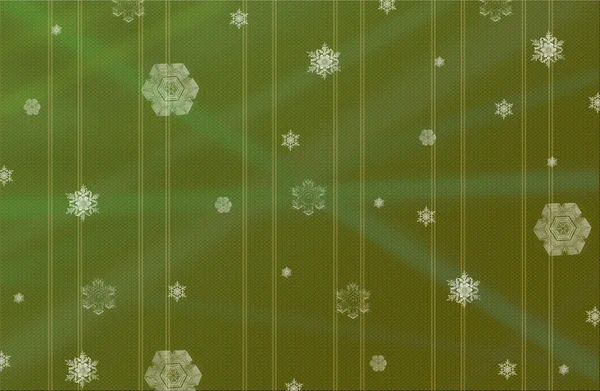 Green snowflakes background — Stock Photo, Image