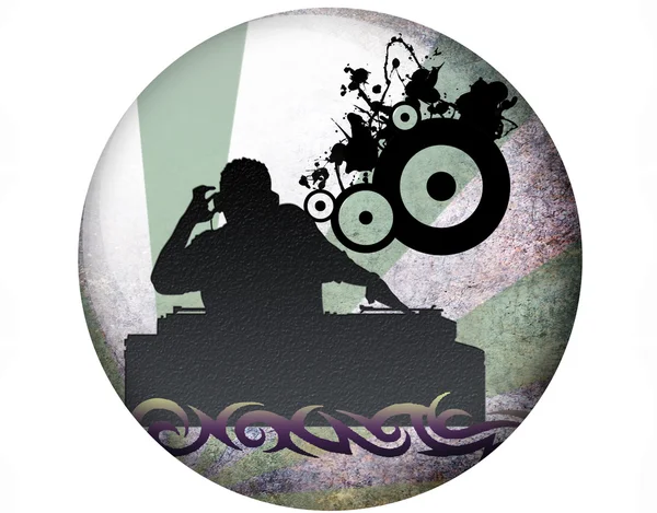 DJ man spela låtar med musik — Stockfoto