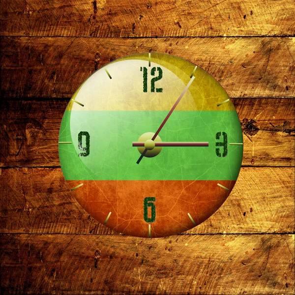 Vintage clock with arrows- lithuania — Stock Photo, Image