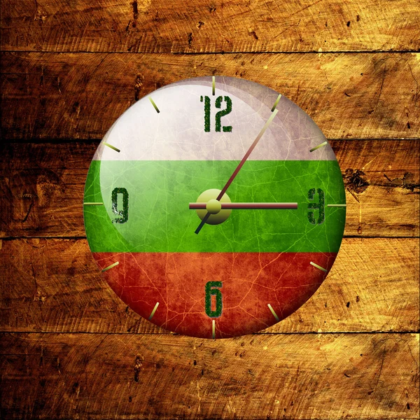 Vintage clock with arrows- bulgaria — Stock Photo, Image