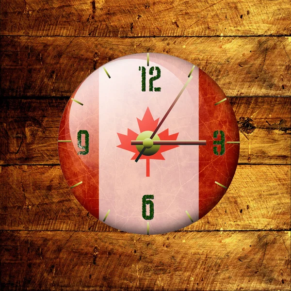 Vintage clock- canada — Stock Photo, Image