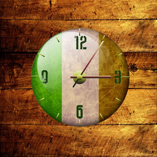 Vintage clock with arrows- ireland — Stock Photo, Image