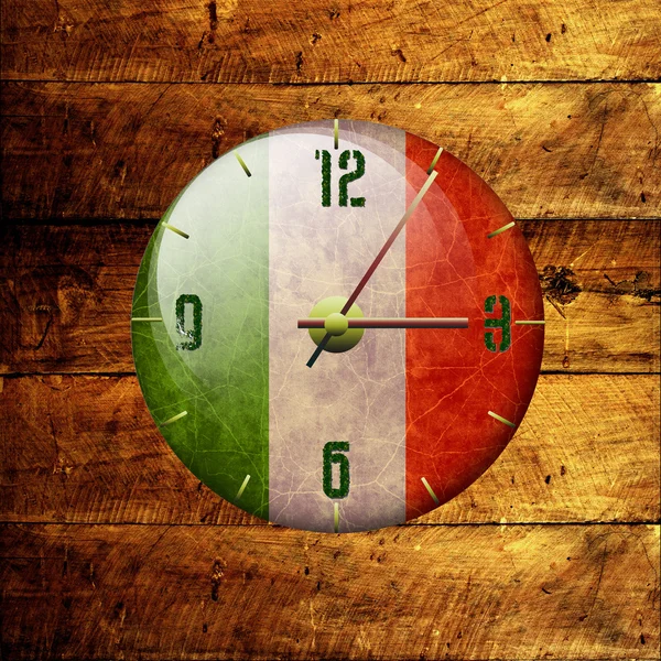 Vintage clock with arrows- italy — Stock Photo, Image