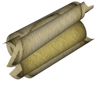 Textural old Paper roll clipart