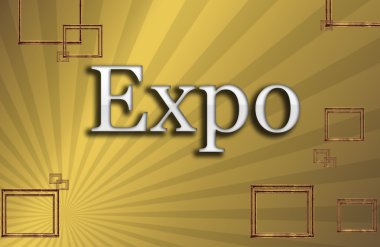 Altın Çerçeve arka planda Expo