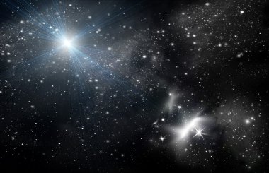 uzayda yıldız ışık