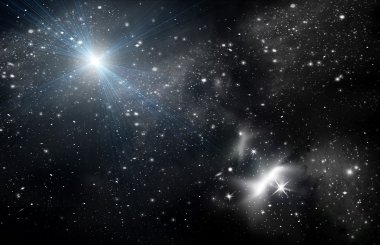 Stellar light in space clipart