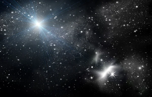 Luce stellare nello spazio Immagine Stock