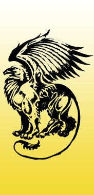 Griffin silhouette clipart