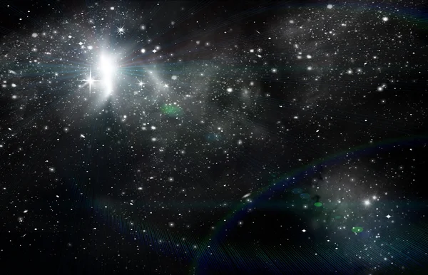 Stellaire licht in de ruimte — Stockfoto