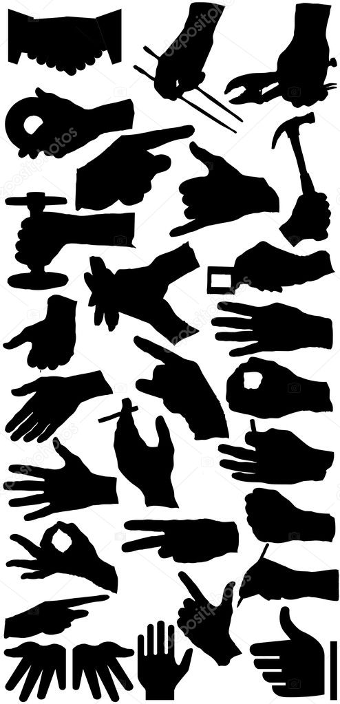 Hand Signs silhouette