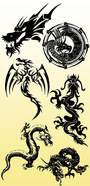 Collection Silhouette Dragons — Photo
