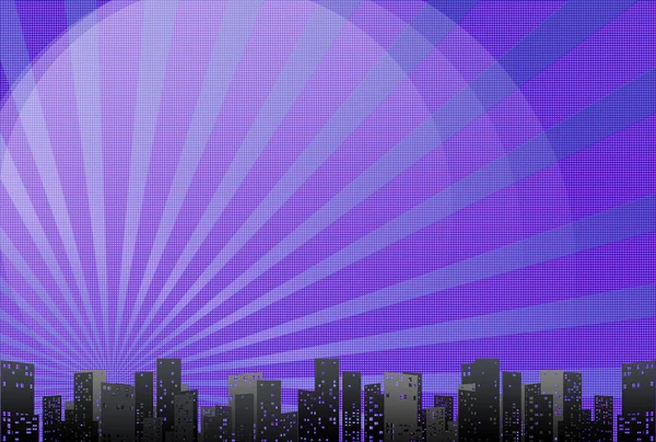 Skyline der Großstadt, texturierter Retro-Hintergrund — Stockfoto