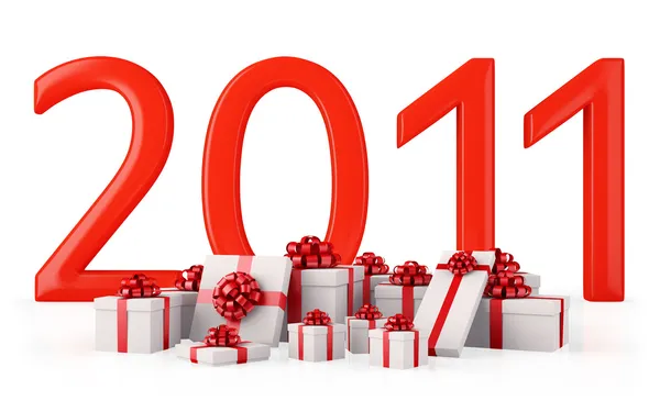 Gifts for New Year 2011 — Zdjęcie stockowe