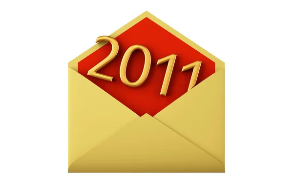 Umschlag mit Datum von 2011 — Stockfoto