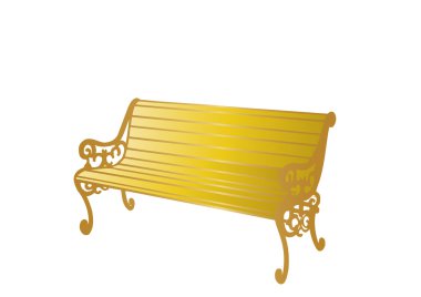 vektör çizimi ahşap banklar.