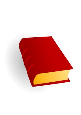 vektör çizim kırmızı büyük kitap