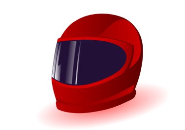 vektör çizim yarış sürücüsü kırmızı kask
