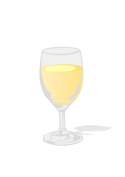 Vektor Illustration Eines Glases Mit Einem Getränk Auf Weißem Hintergrund — Stockvektor