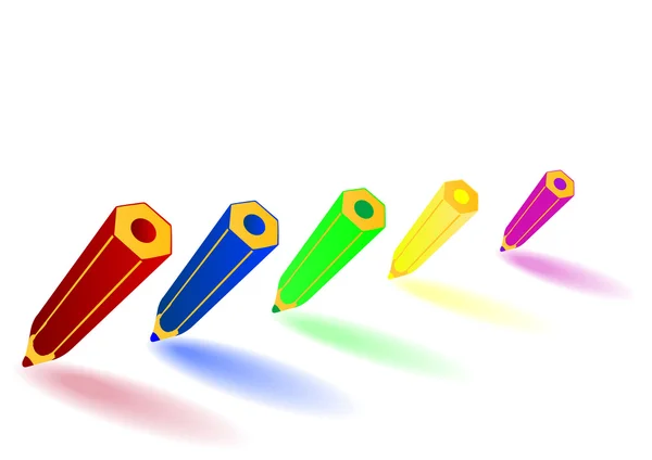 Vector illustration colour pencils — Stock Vector