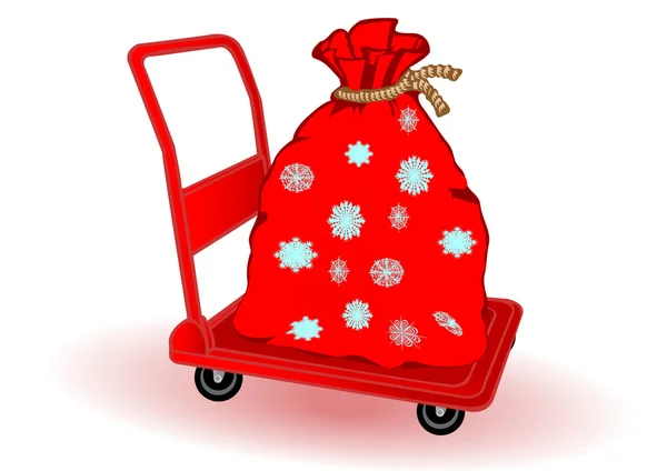 Ilustracja wektorowa torba na Boże Narodzenie — Wektor stockowy