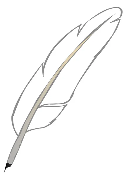 Illustration Vectorielle Une Plume Blanche Oiseau Forme Plume — Image vectorielle