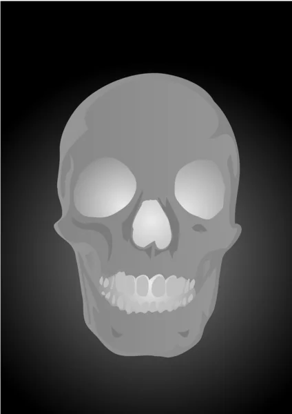 Ilustración Vectorial Cráneo Humano Por Día Fiesta Halloween — Archivo Imágenes Vectoriales