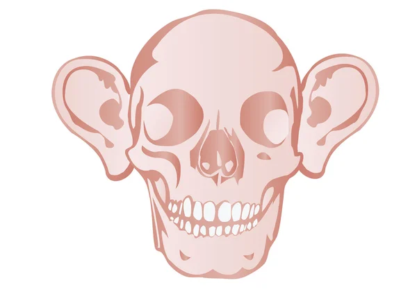 Ilustración Vectorial Cráneo Humano Con Conde Por Día Fiesta Halloween — Archivo Imágenes Vectoriales