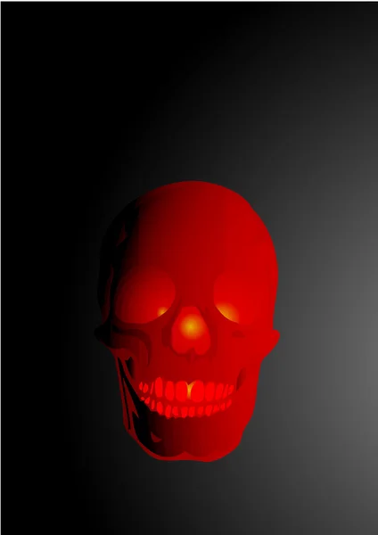 Ilustración vectorial un cráneo humano con conde por un hallowe de vacaciones — Archivo Imágenes Vectoriales