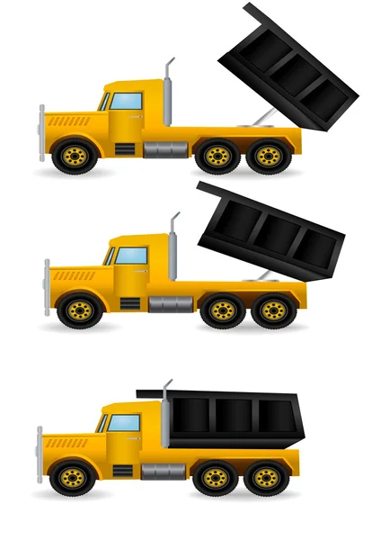 Ilustração Vetorial Caminhão Amarelo —  Vetores de Stock