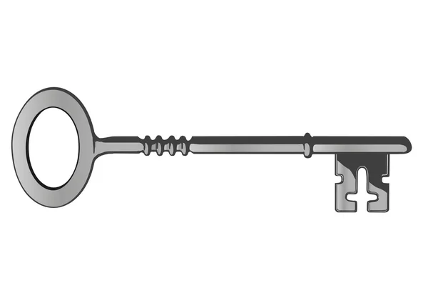 Vektör Kilit Metal Bir Anahtar — Stok Vektör