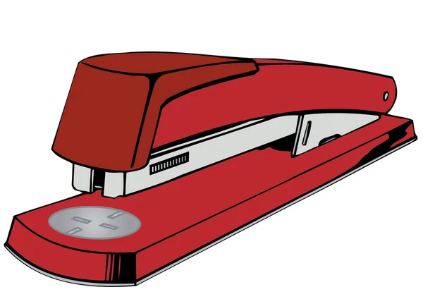 Vector Illustration Red Stapler — Stock Vector