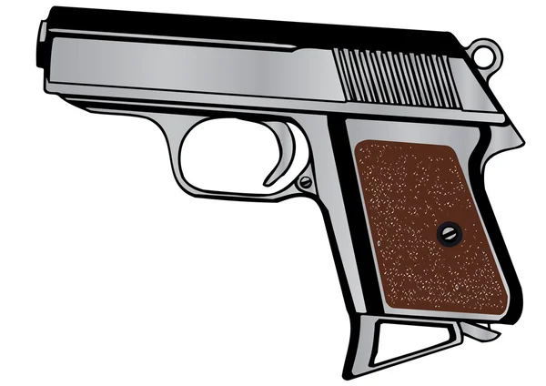 Vector illustration a pistol — Stock Vector