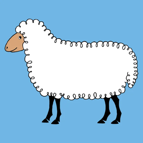 羊矢量背景手画卡通 — 图库矢量图片