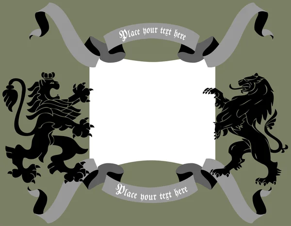 紋章のベクトルの背景 — ストックベクタ